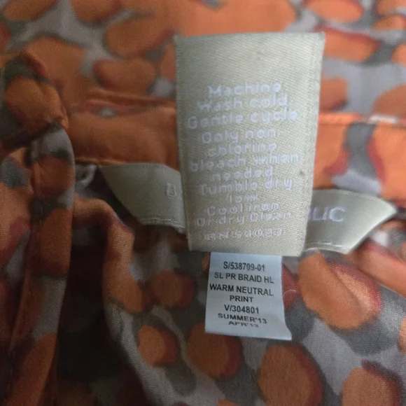 BANANA REPUBLIC Vibrant Orange Animal Print Women's Tank Top. Size M - Picture 7 of 11